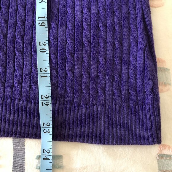 Purple cotton-blend sweater - Picture 6 of 10